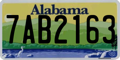 AL license plate 7AB2163