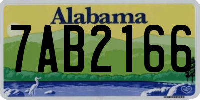 AL license plate 7AB2166