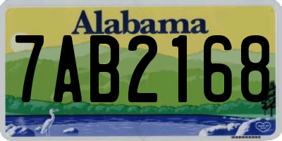 AL license plate 7AB2168