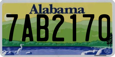 AL license plate 7AB2170