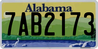 AL license plate 7AB2173