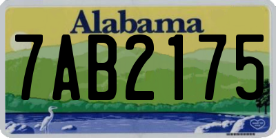 AL license plate 7AB2175