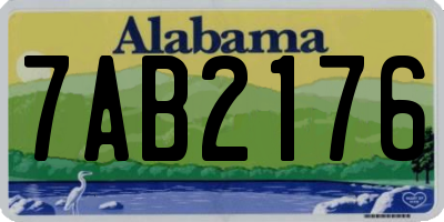 AL license plate 7AB2176