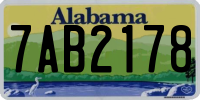 AL license plate 7AB2178