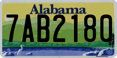 AL license plate 7AB2180