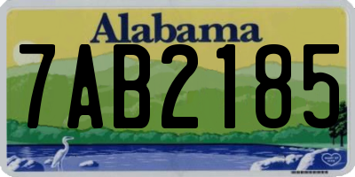 AL license plate 7AB2185