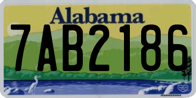 AL license plate 7AB2186