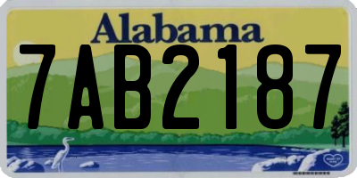 AL license plate 7AB2187