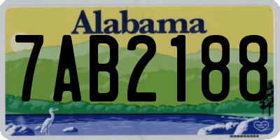 AL license plate 7AB2188