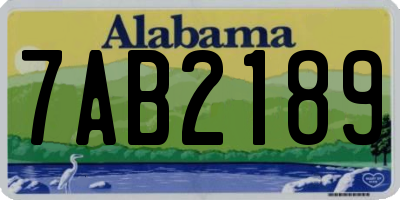 AL license plate 7AB2189