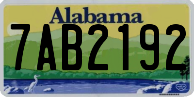 AL license plate 7AB2192