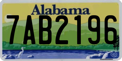 AL license plate 7AB2196