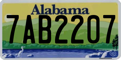 AL license plate 7AB2207