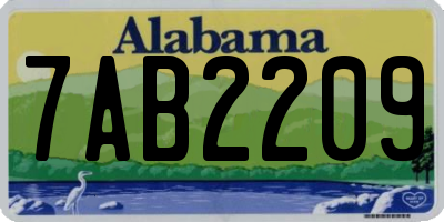AL license plate 7AB2209