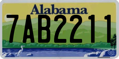 AL license plate 7AB2211