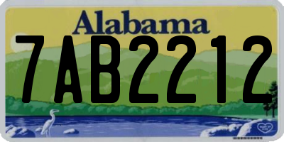 AL license plate 7AB2212