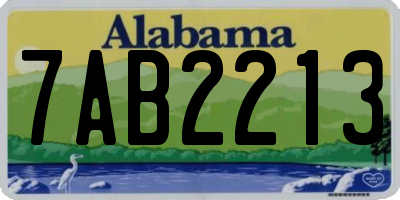 AL license plate 7AB2213