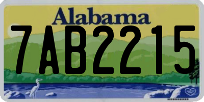 AL license plate 7AB2215