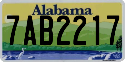 AL license plate 7AB2217