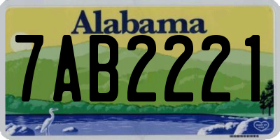 AL license plate 7AB2221