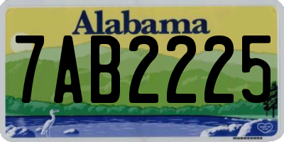 AL license plate 7AB2225
