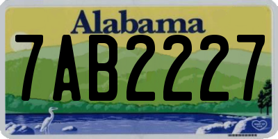 AL license plate 7AB2227
