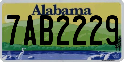 AL license plate 7AB2229