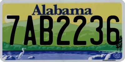 AL license plate 7AB2236