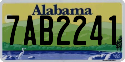 AL license plate 7AB2241