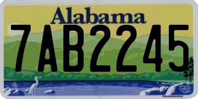 AL license plate 7AB2245