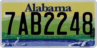 AL license plate 7AB2248