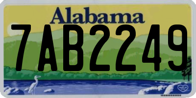 AL license plate 7AB2249