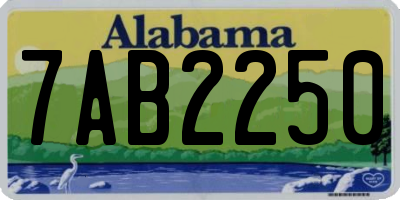 AL license plate 7AB2250
