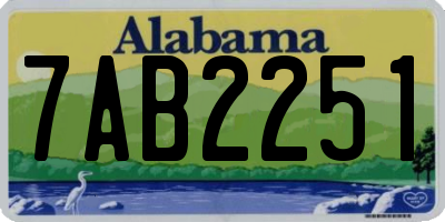 AL license plate 7AB2251