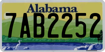 AL license plate 7AB2252