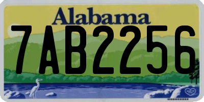 AL license plate 7AB2256