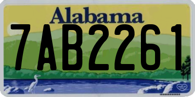 AL license plate 7AB2261