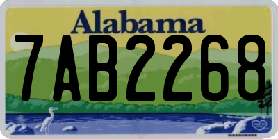 AL license plate 7AB2268
