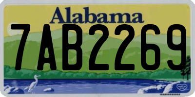 AL license plate 7AB2269