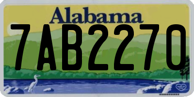 AL license plate 7AB2270