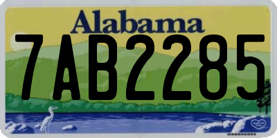 AL license plate 7AB2285