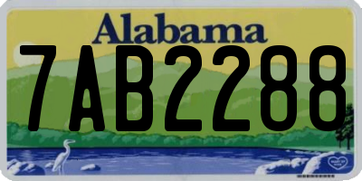 AL license plate 7AB2288
