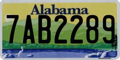 AL license plate 7AB2289