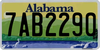 AL license plate 7AB2290