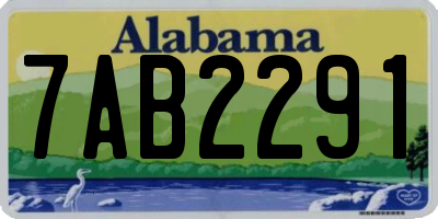 AL license plate 7AB2291