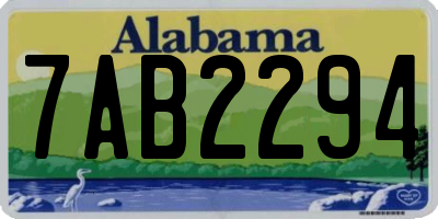AL license plate 7AB2294
