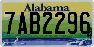 AL license plate 7AB2296