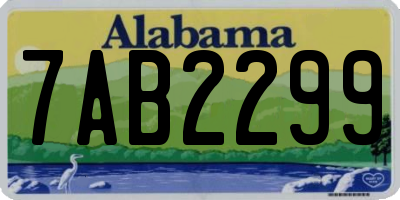 AL license plate 7AB2299