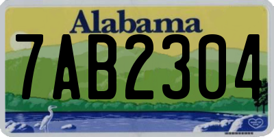AL license plate 7AB2304