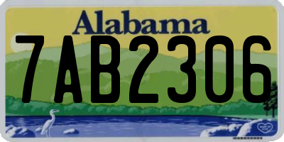 AL license plate 7AB2306